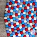 Four Color Felt Ball Rug
