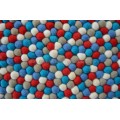Four Color Felt Ball Rug