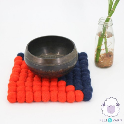 20cm Dual Tone Split Felt Trivet
