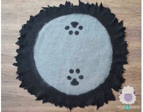 Paw Black and Gray Sheet Rug