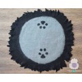 Paw Black and Gray Sheet Rug