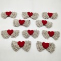 14x5cm Angel Felt Heart