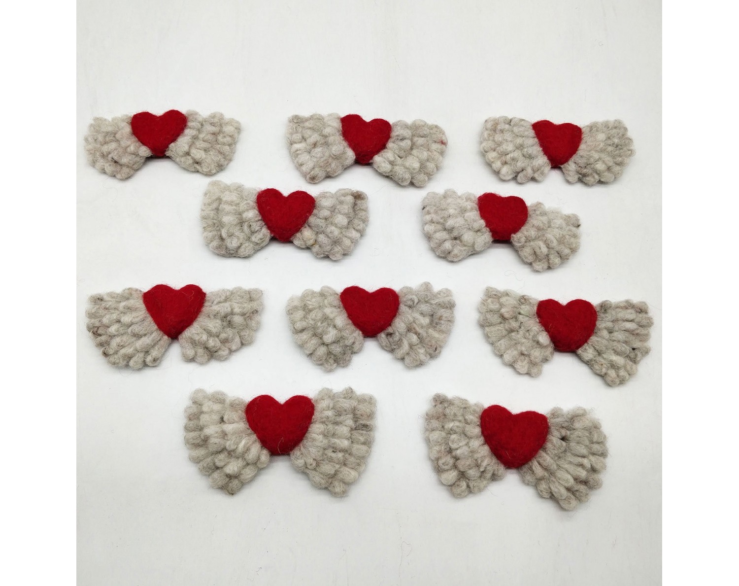 felt hearts & wip