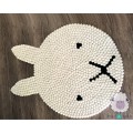 Bunny Shaped Felt Ball Rug