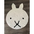 Bunny Shaped Felt Ball Rug