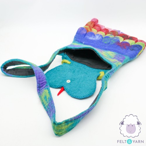 Felt Owl Design Crossbody Bag