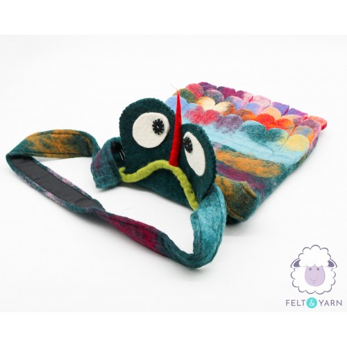 Felt Owl Design Crossbody Bag