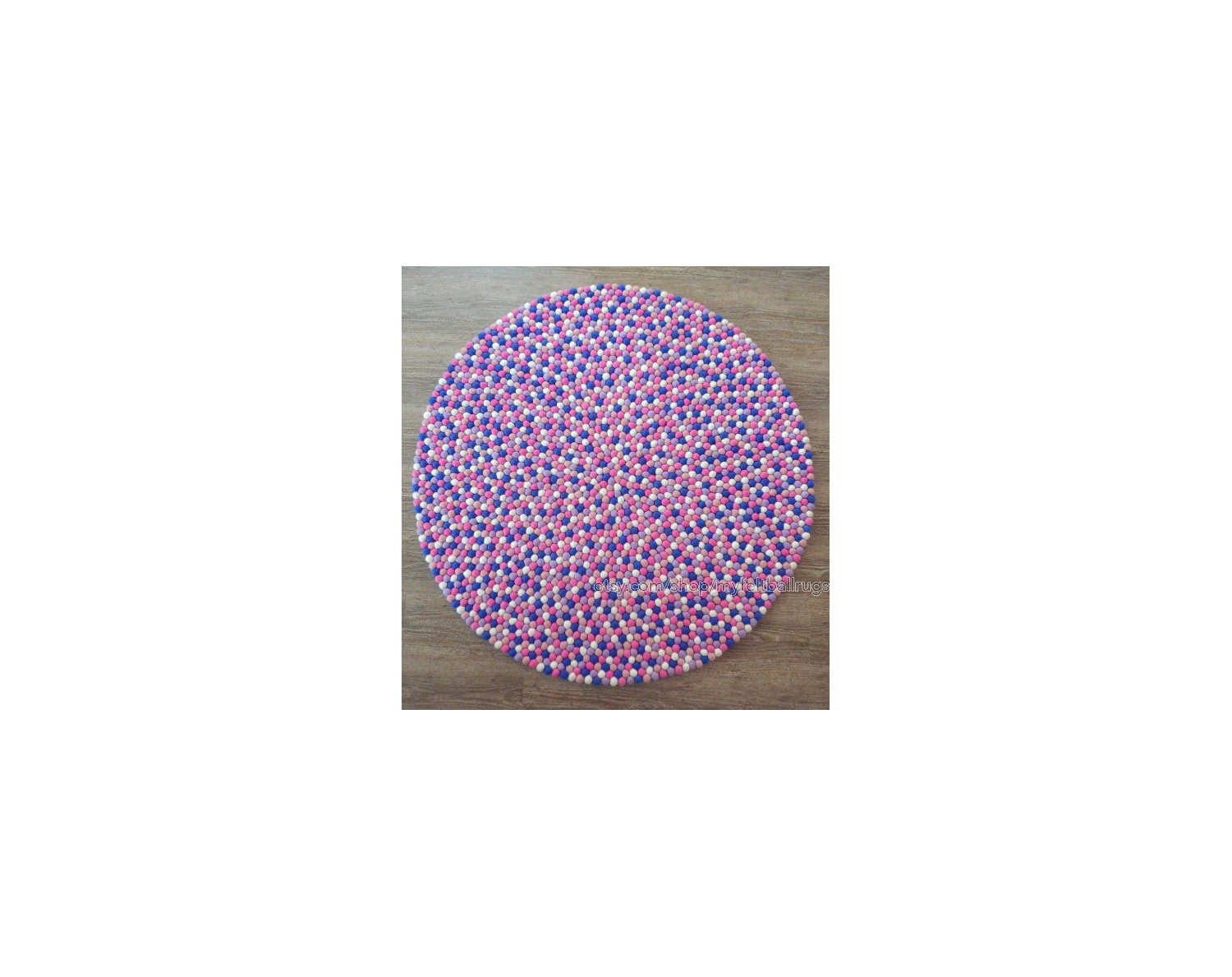 Multicolor Felt Ball Rug