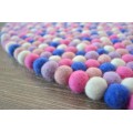 Multicolor Felt Ball Rug