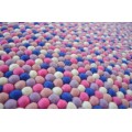 Multicolor Felt Ball Rug
