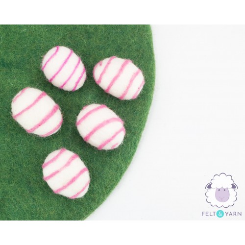 Handmade Swirl Felt Easter Eggs