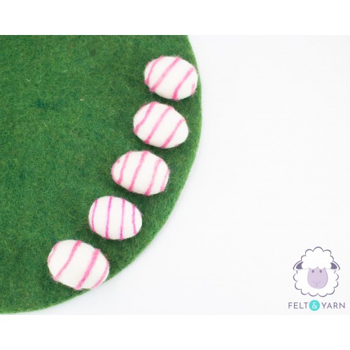 Handmade Swirl Felt Easter Eggs