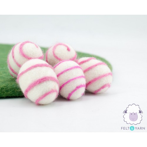 Handmade Swirl Felt Easter Eggs