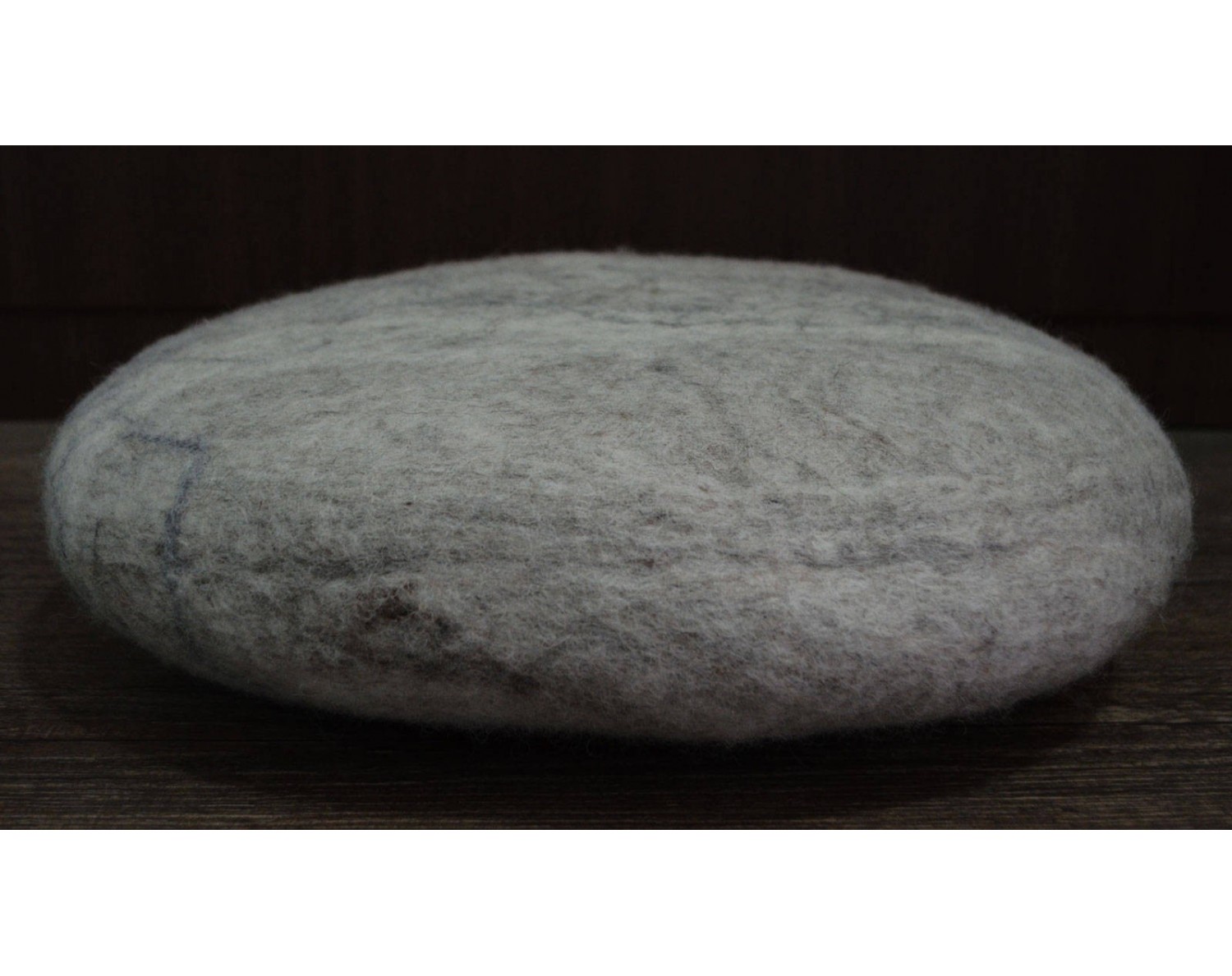 40 x 15 cm Wool Felt Pouf | Handmade Felt Stone Pouf