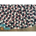 Multicolor Felt Ball Rug