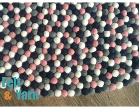 Multicolor Felt Ball Rug