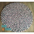 Multicolor Felt Ball Rug