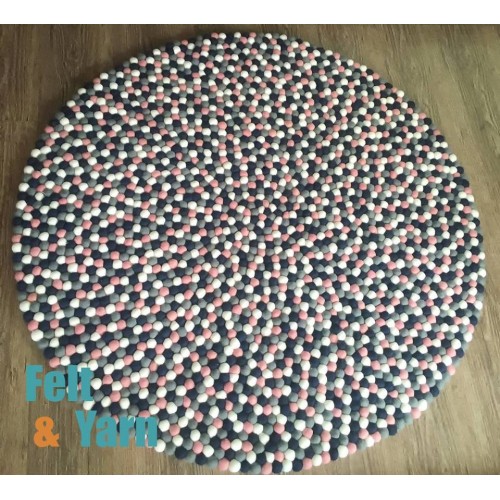 Multicolor Felt Ball Rug