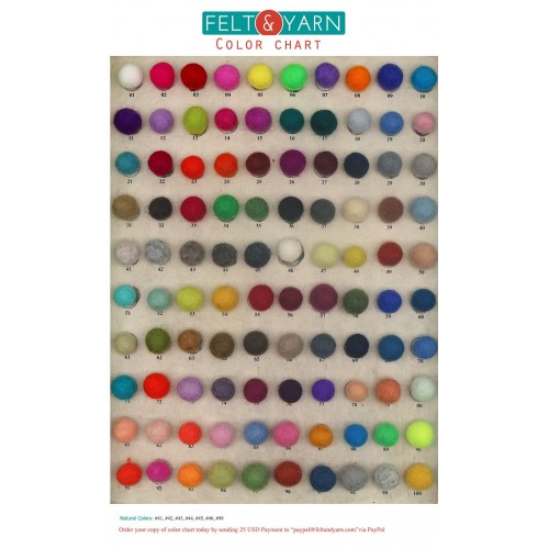 Four Color Felt Ball Rug
