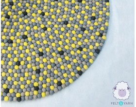Minion Felt and Yarn Ball Rug for Home Décor - Felt & Yarn