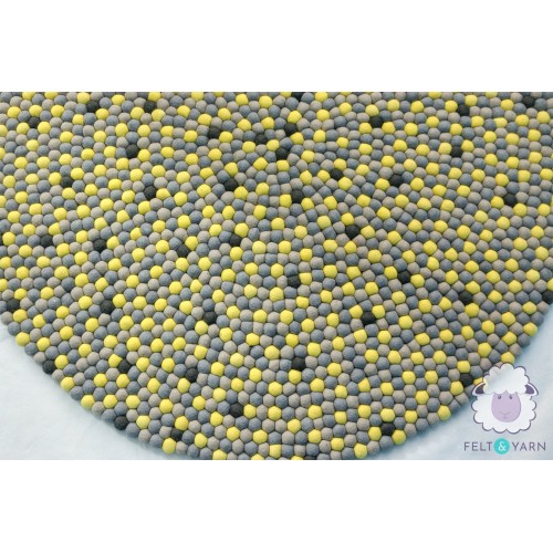Minion Felt and Yarn Ball Rug for Home Décor Felt & Yarn
