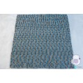 Blue Gray Felt Ball Rug