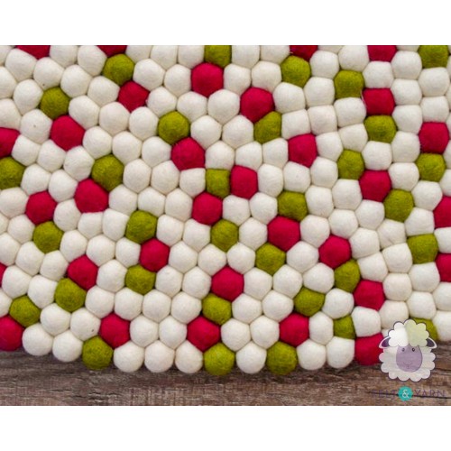 Christmas Felt Ball Rug