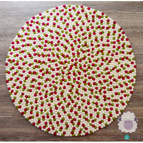 Christmas Felt Ball Rug