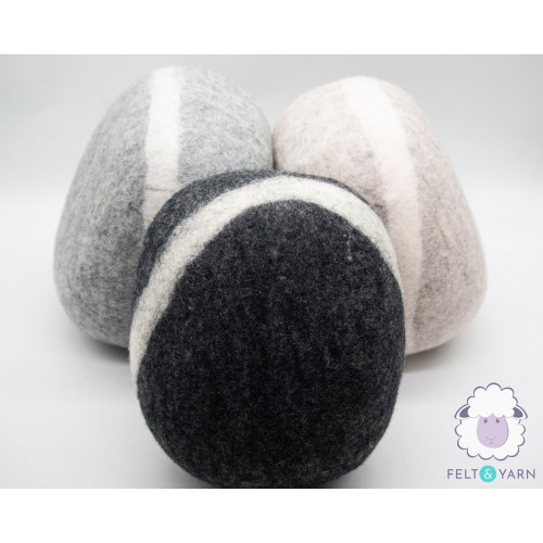30x24x16cm Wool Felt Pouf | Handmade Felt Stone