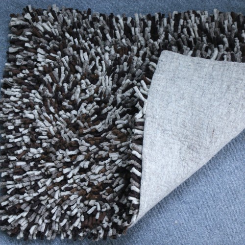 Grey Shaggy Felt Rug