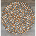 4 Color Round Felt Rug for Homes - Felt & Yarn