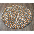 Four Color Felt Ball Rug