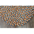 Four Color Round Felt Ball Rug