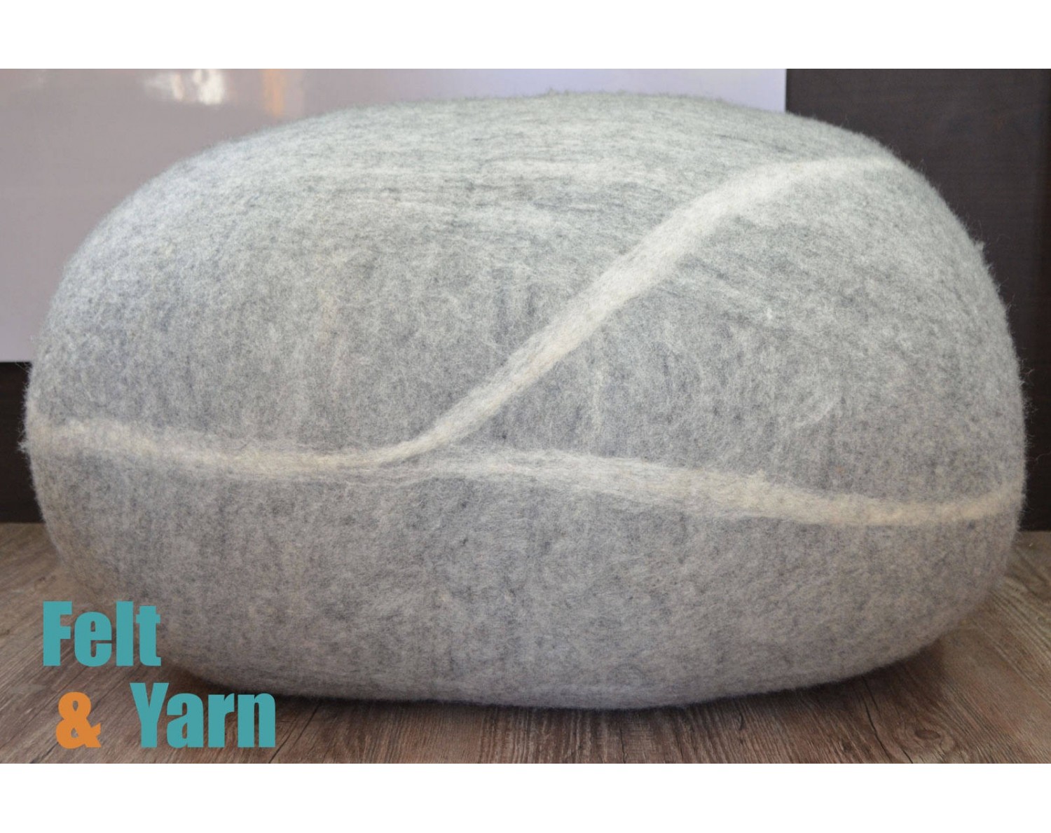 Best 70 cm Wool Felt Pouf for Home - Felt & Yarn
