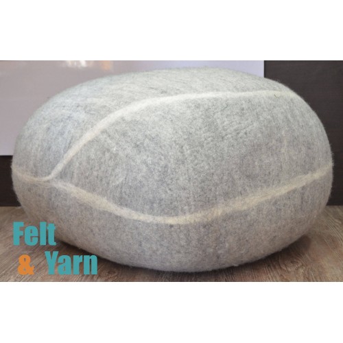 70cm Wool Felt Pouf | Wool Felt Stone