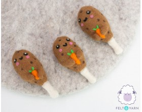 Felt Thanksgiving Turkey Leg for Decoration - Felt & Yarn