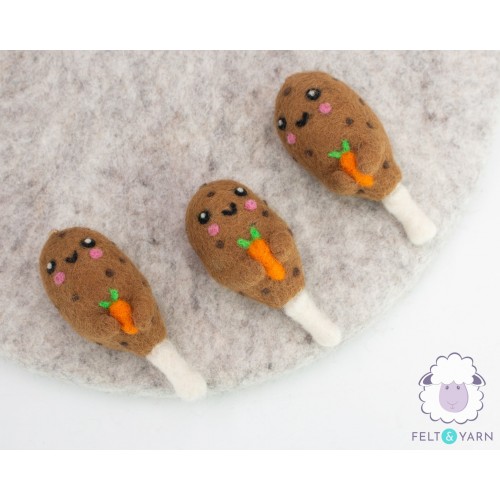 Felt Thanksgiving Turkey Leg for Decoration - Felt & Yarn