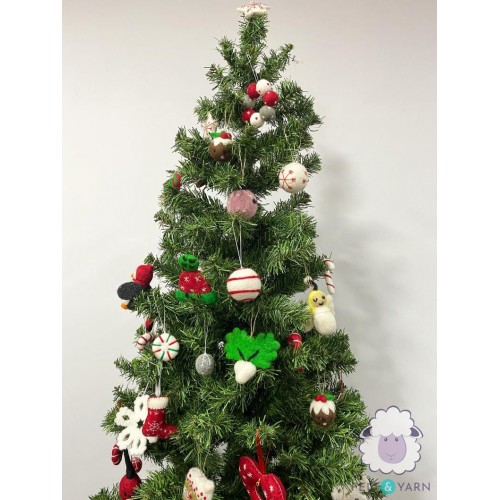 30pcs Christmas Tree Wool Ornaments Pack