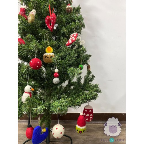 30pcs Christmas Tree Wool Ornaments Pack