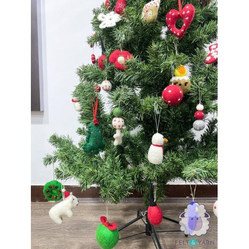 30pcs Christmas Tree Wool Ornaments Pack