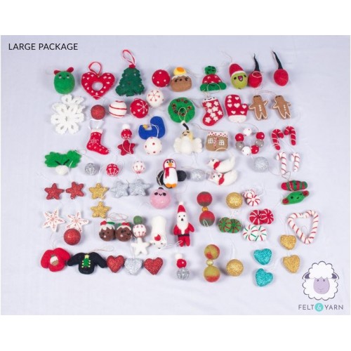 30pcs Christmas Tree Wool Ornaments Pack