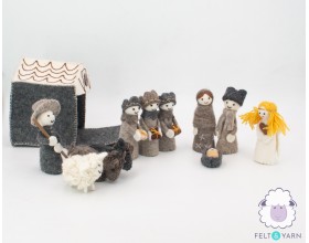 Felt Nativity Set for Christmas Home Décor - Felt & Yarn