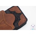 Felt Crossbody Bag with Leather Strap - Felt & Yarn