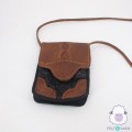 Handmade Felt Cross Body Bag - Felt and Yarn