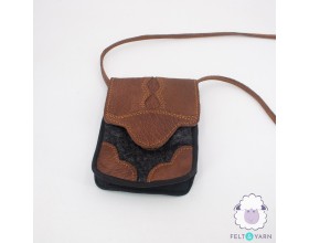 Handmade Felt Cross Body Bag - Felt and Yarn