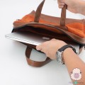 Felt Laptop Bag with Leather Strap
