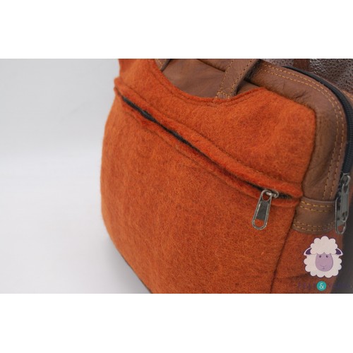 Felt Laptop Bag with Leather Strap