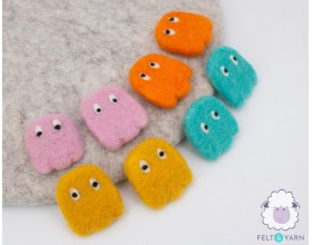 Felt Pac-man Characters - Felt and Yarn