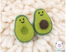 7cm Felt Avocado Set