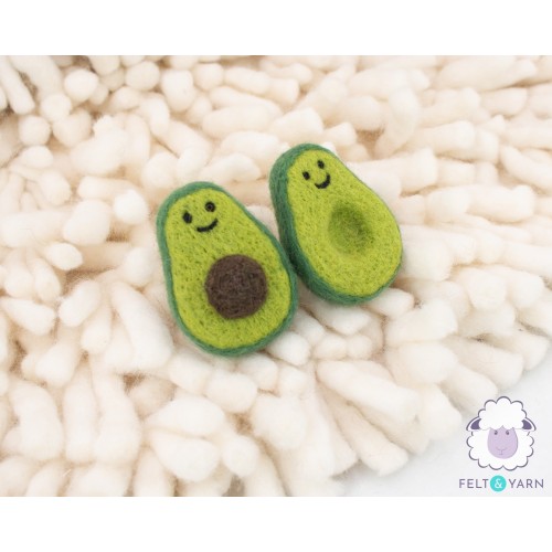 7cm Felt Avocado Set